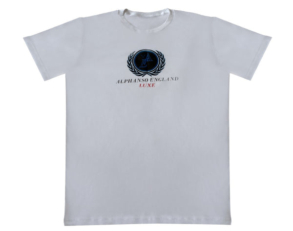 Luxe Essential Cotton T-shirt with AE Logo - alphansoengland - product color